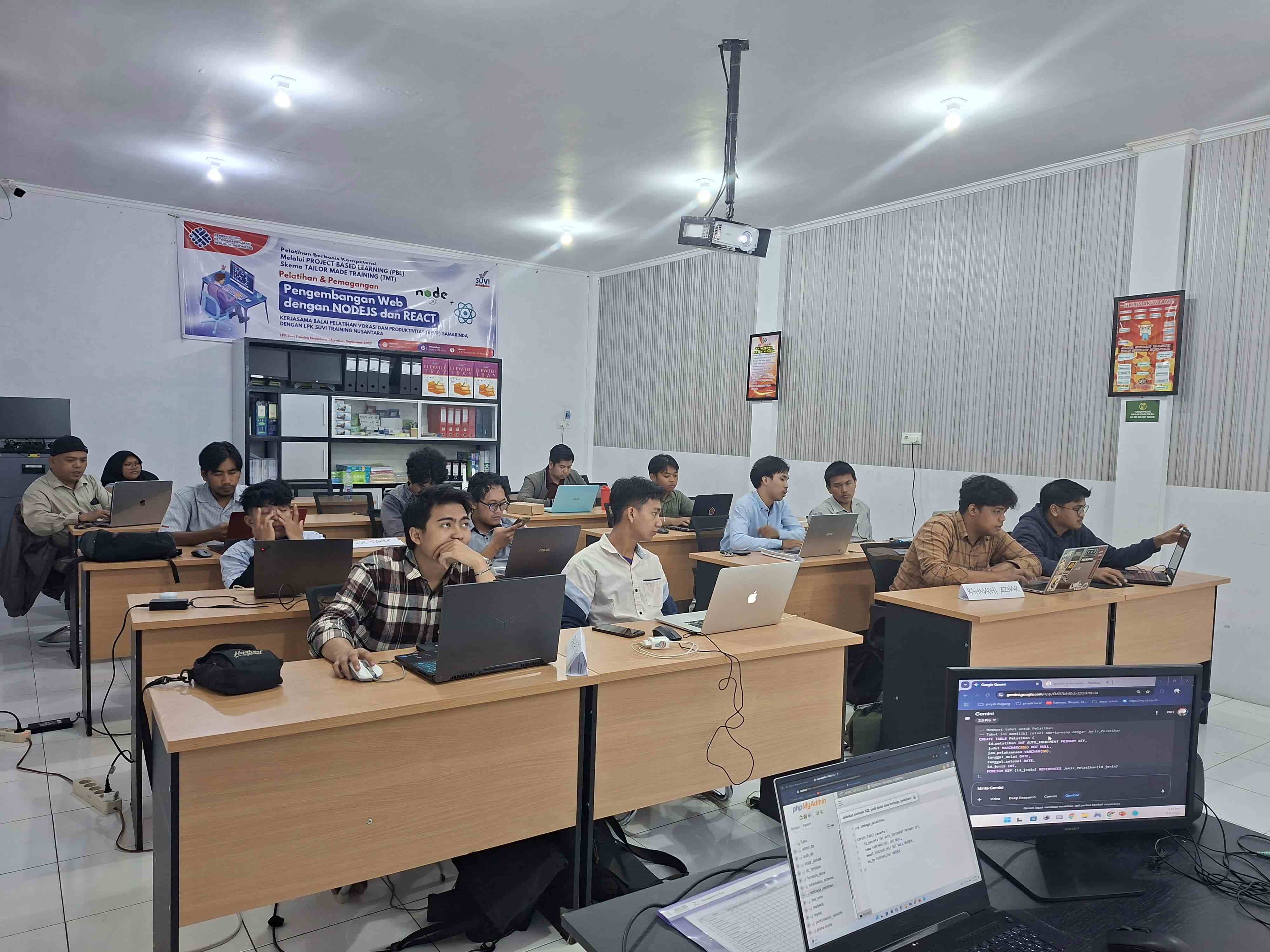 LPK Suvi Training dan BPVP Samarinda Selenggarakan Pelatihan Pengembangan Web dengan Node.js dan React Bersertifikasi BNSP